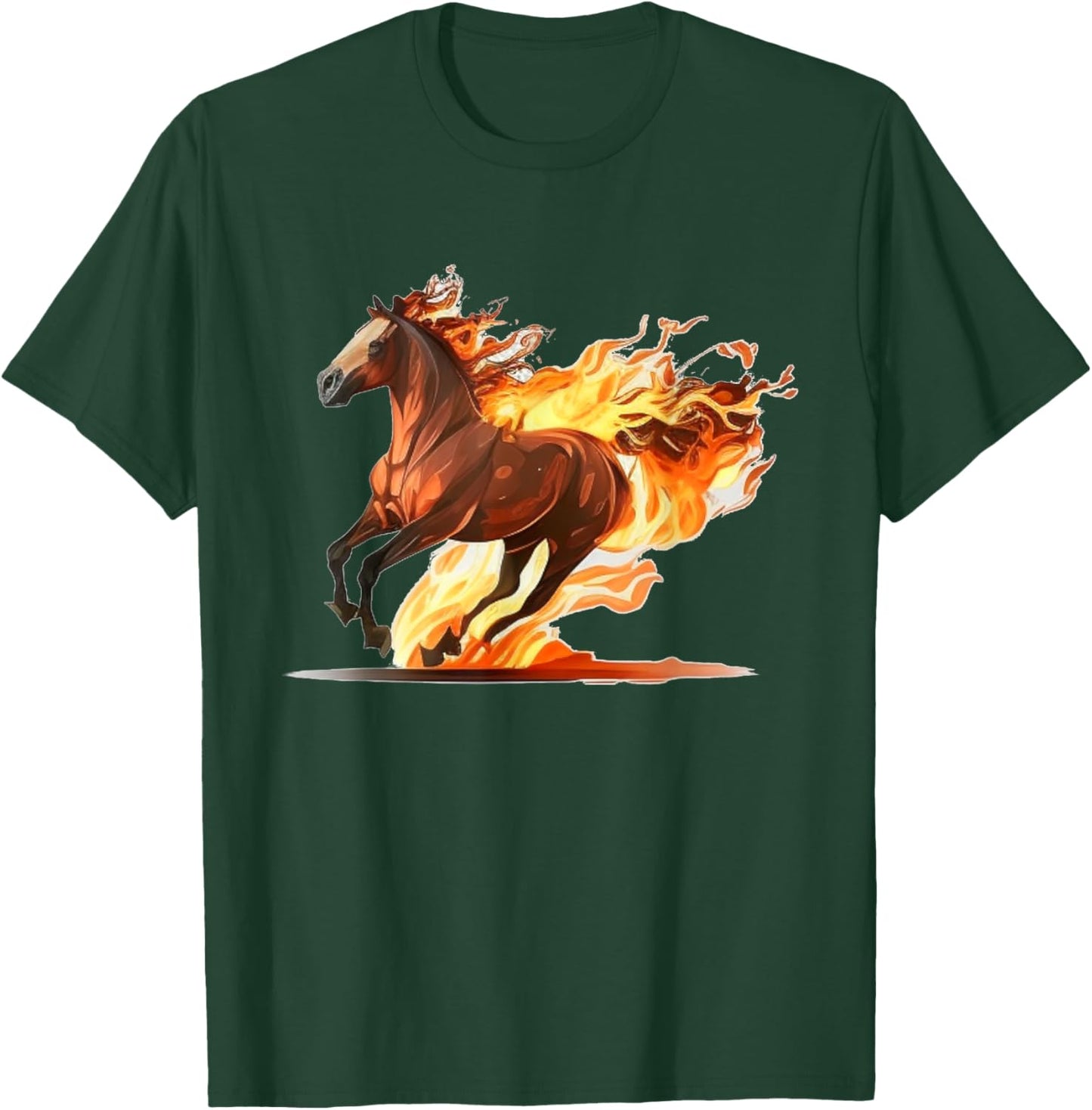 Love Fire Horse for running Horse Lovers T-Shirt - T-Shirt | Forest