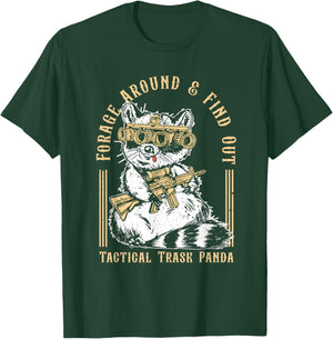Forage Around & Find Out Tactical Trash Panda T-Shirt - T-Shirt | Forest