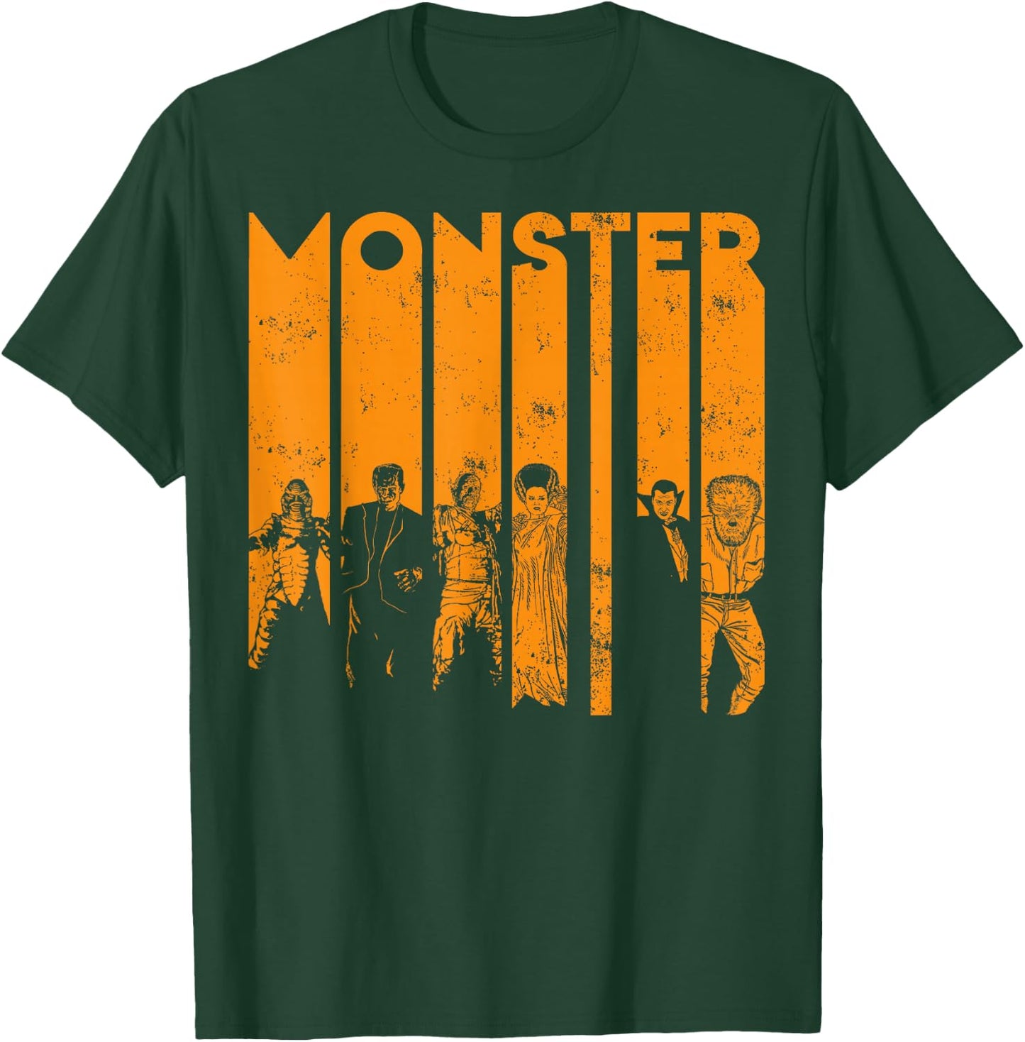 Universal Monsters Letter Group Shot T-Shirt - T-Shirt | Forest