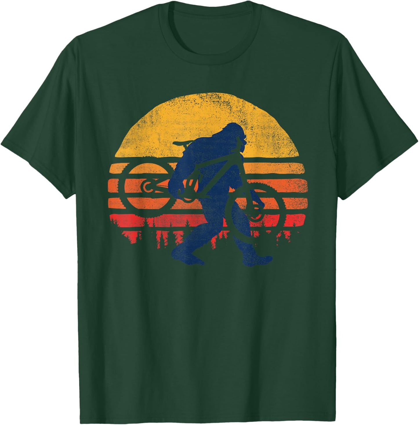 Bigfoot Bike - Funny MTB Graphic T-Shirt - T-Shirt | Forest