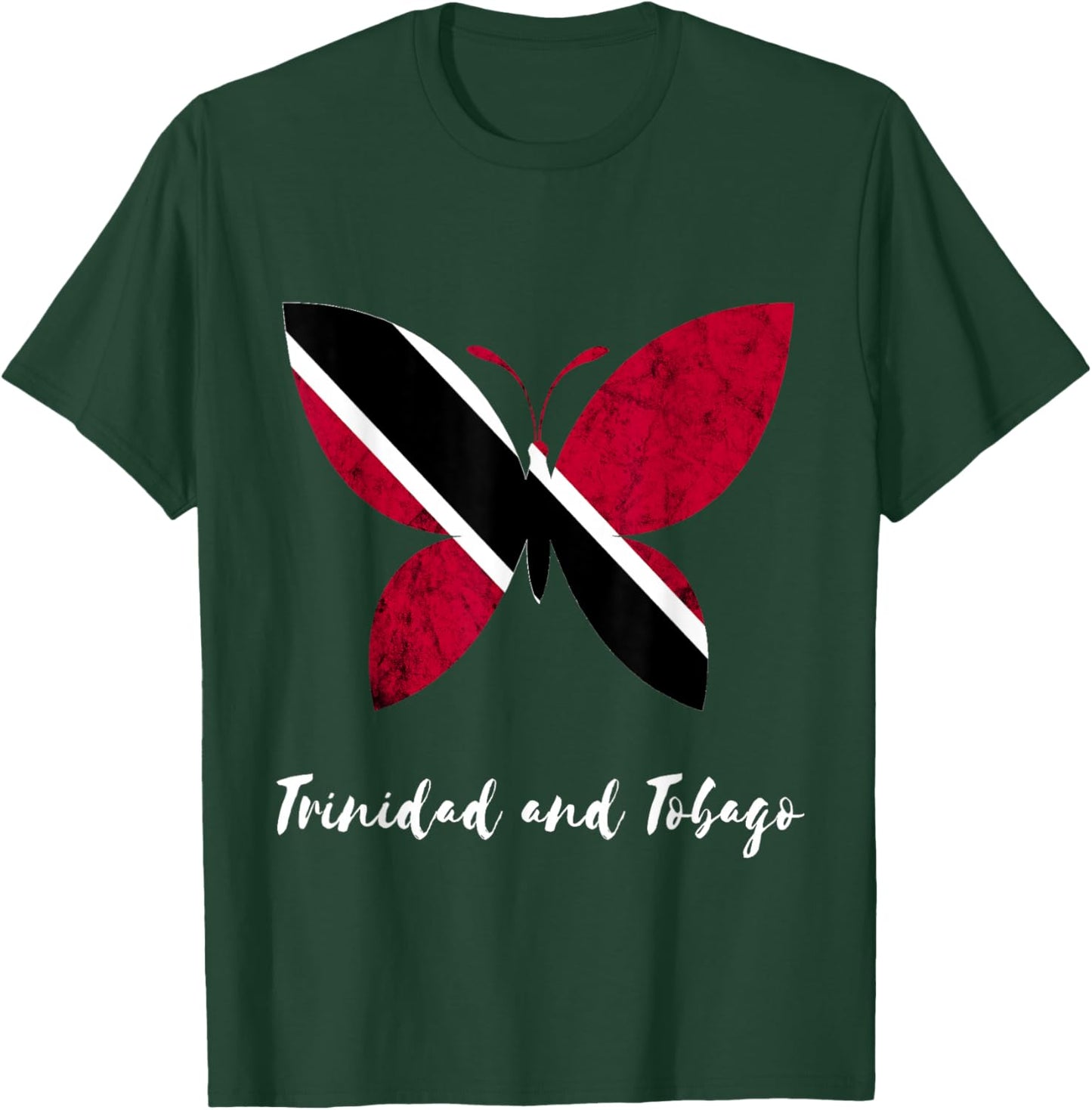 Trinidad And Tobago Vintage Butterfly Trinidadian Roots T-Shirt - T-Shirt | Forest