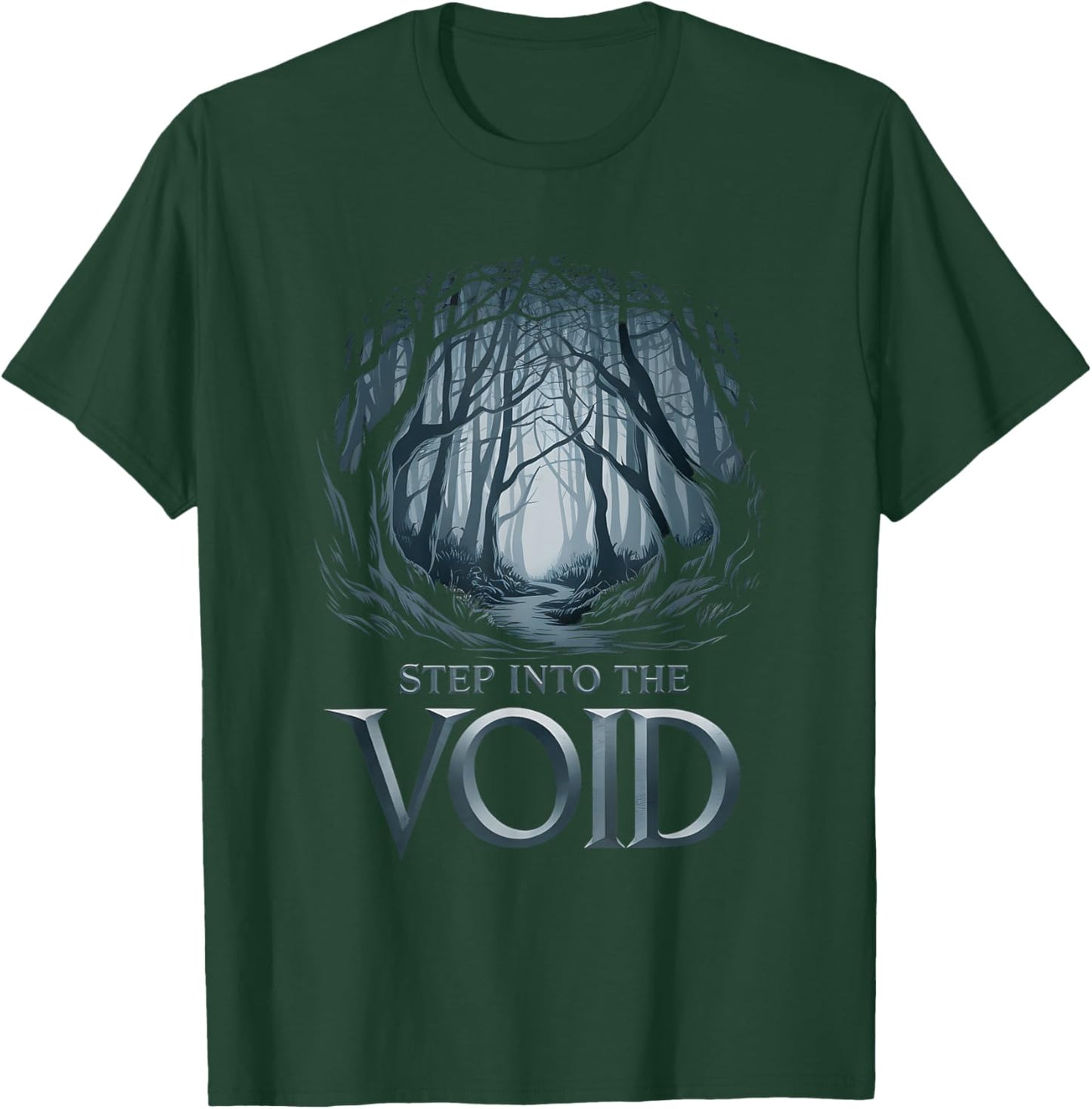 Step Into the Void of Mysterious Creepy Dark Forest Spooky T-Shirt - T-Shirt | Forest