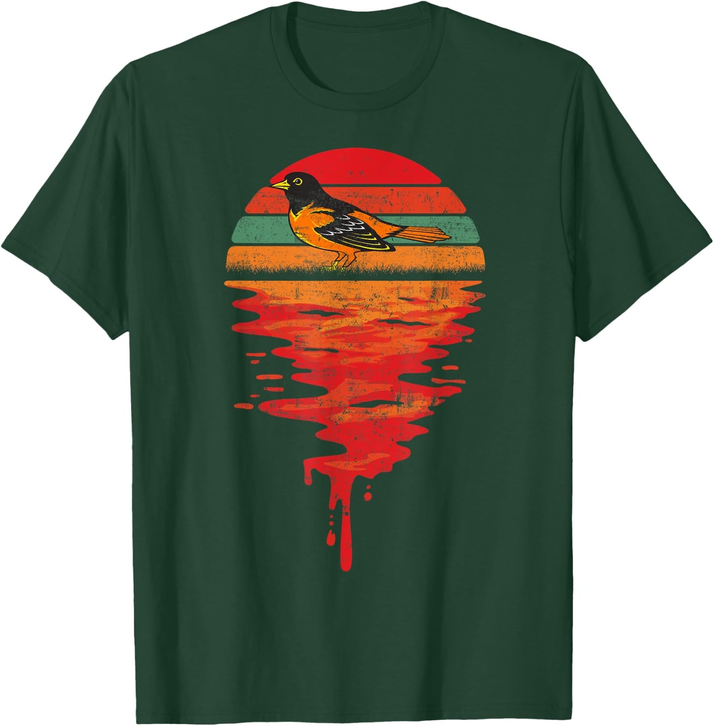 Retro Sunset Vintage Baltimore Oriole T-Shirt - T-Shirt | Forest