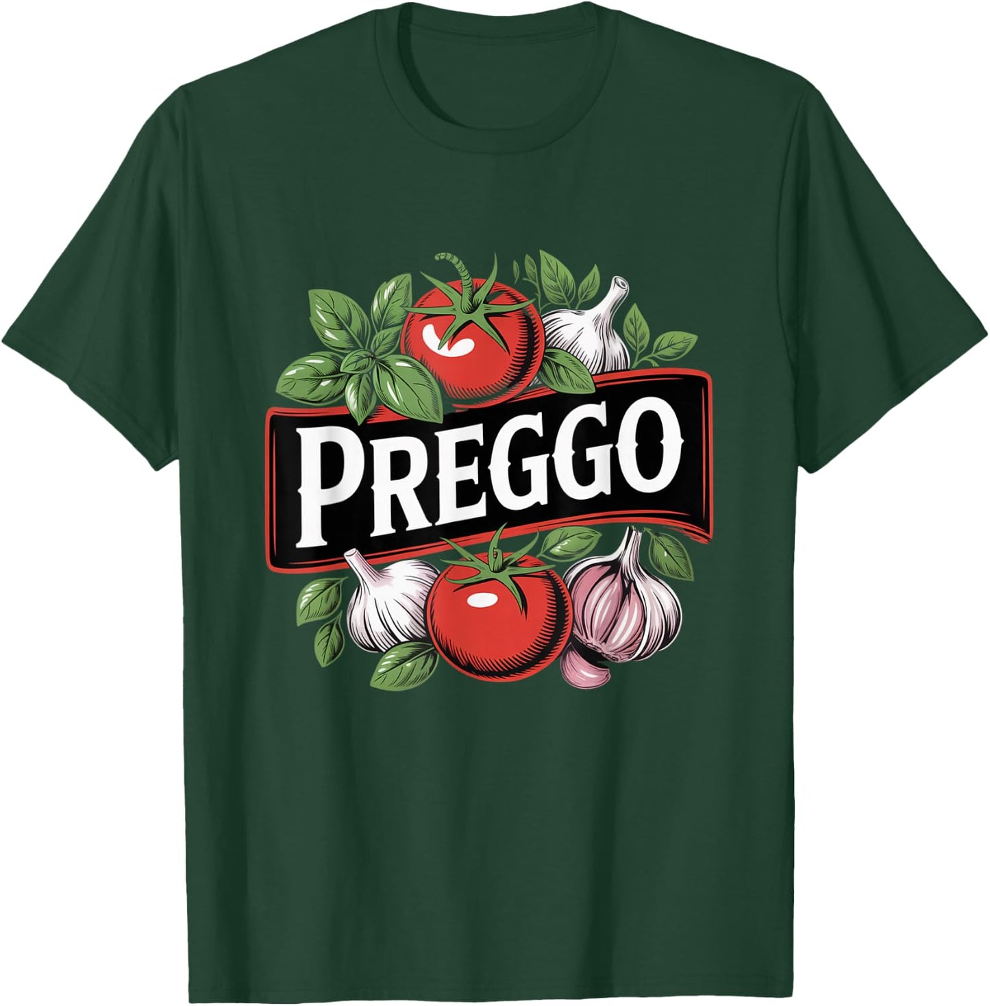 Pregnancy Announcement Prego Pasta Sauce Funny Preggo T-Shirt - T-Shirt | Forest