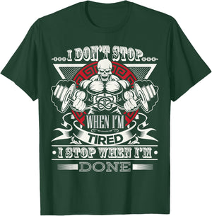 Fitness Motivational Gym Workout Bodybuilding Bodybuilder T-Shirt - T-Shirt | Forest