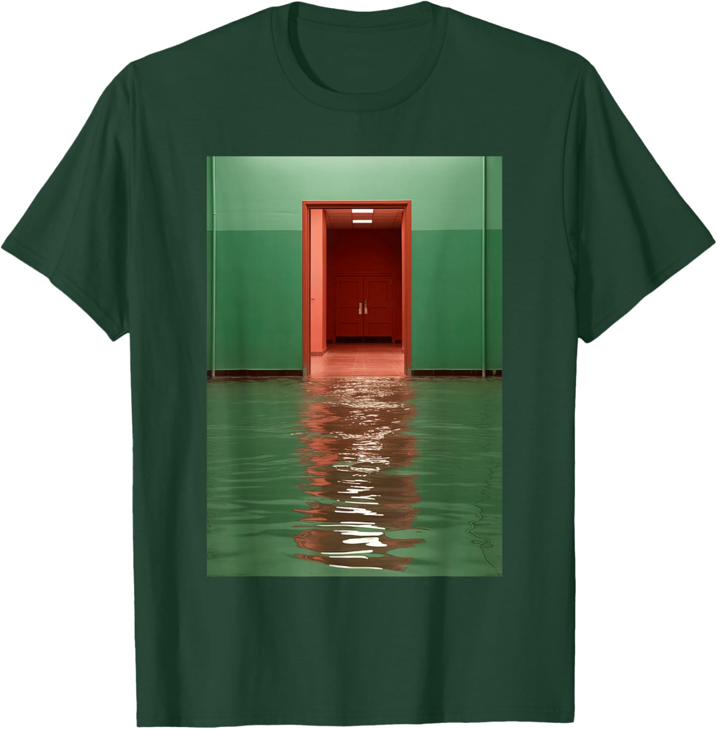Liminal Spaces Weirdcore Dimensional Swim Illusion T-Shirt - T-Shirt | Forest