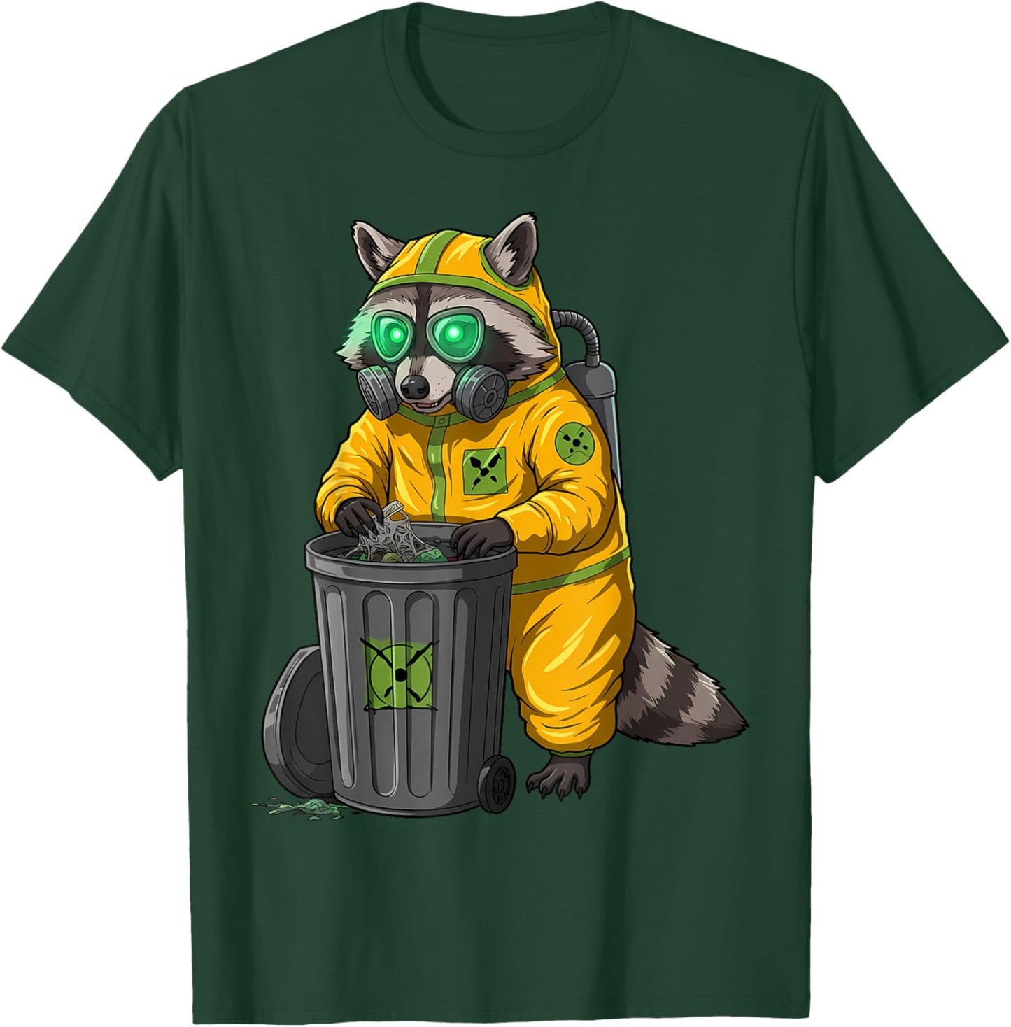 Hazmat Raccoon Halloween Trash Panda T-Shirt - T-Shirt | Forest