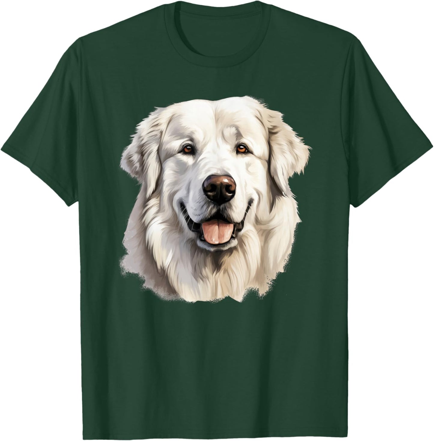 Great Pyrenees Dog Portrait T-Shirt - T-Shirt | Forest