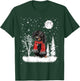 Dachshund Under Moonlight Snow Christmas Pajama T-Shirt - T-Shirt | Forest