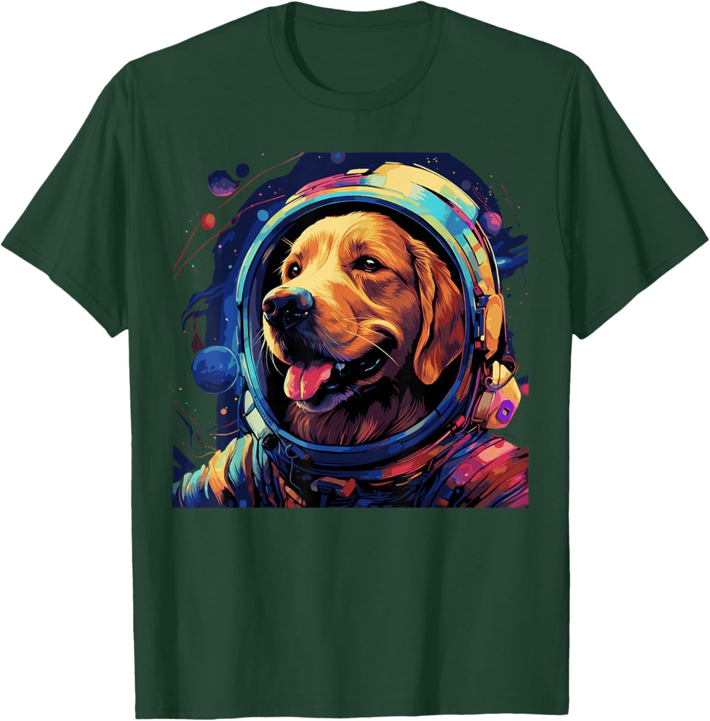 Golden Retriever Funny Golden Retriever Astronaut T-Shirt - T-Shirt | Forest