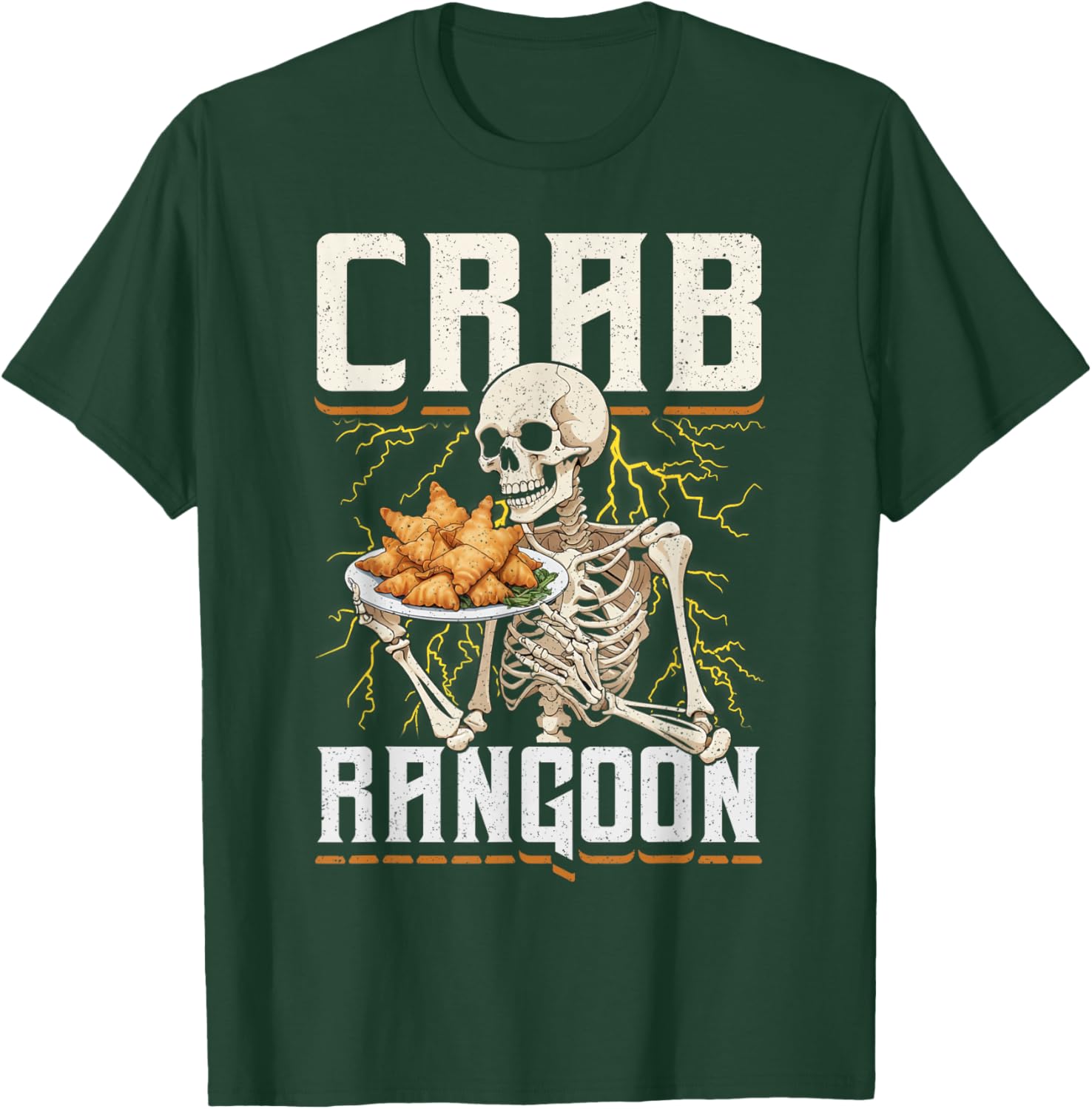 Crab Rangoon Skeleton Funny Chinese Food Costume T-Shirt - T-Shirt | Forest