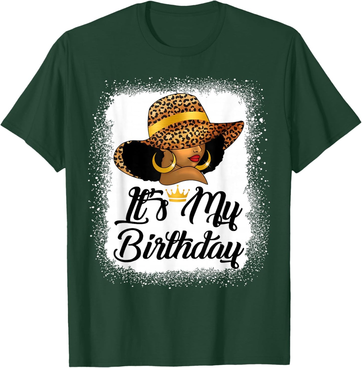 African American Woman It's My Birthday Black Queen T-Shirt - T-Shirt | Forest