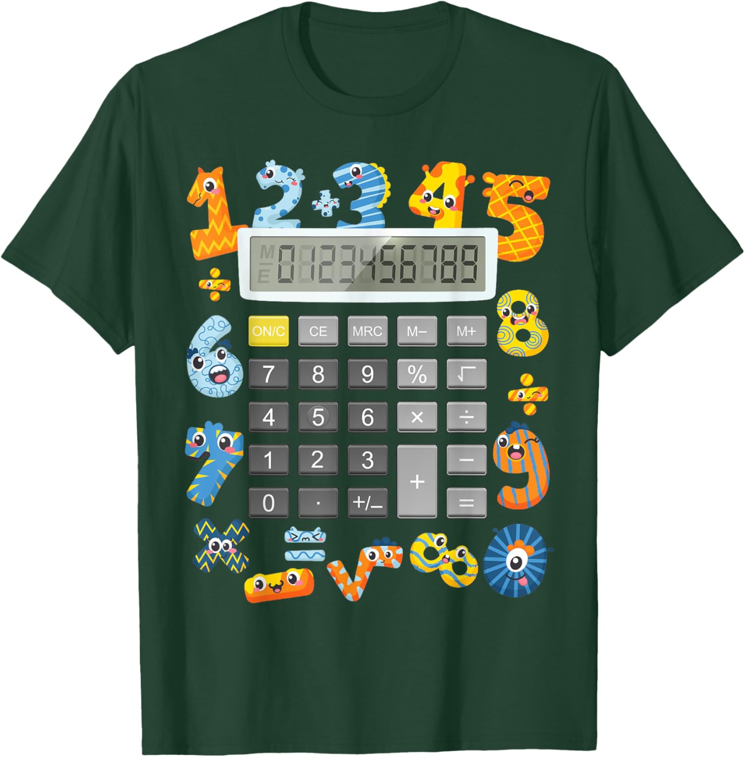 Calculator Costume Maths Idea For Kids & Calculator T-Shirt - T-Shirt | Forest