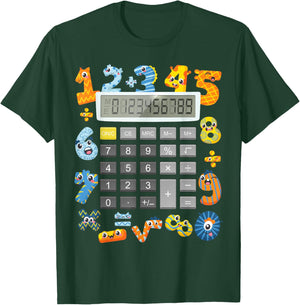 Calculator Costume Maths Idea For Kids & Calculator T-Shirt - T-Shirt | Forest