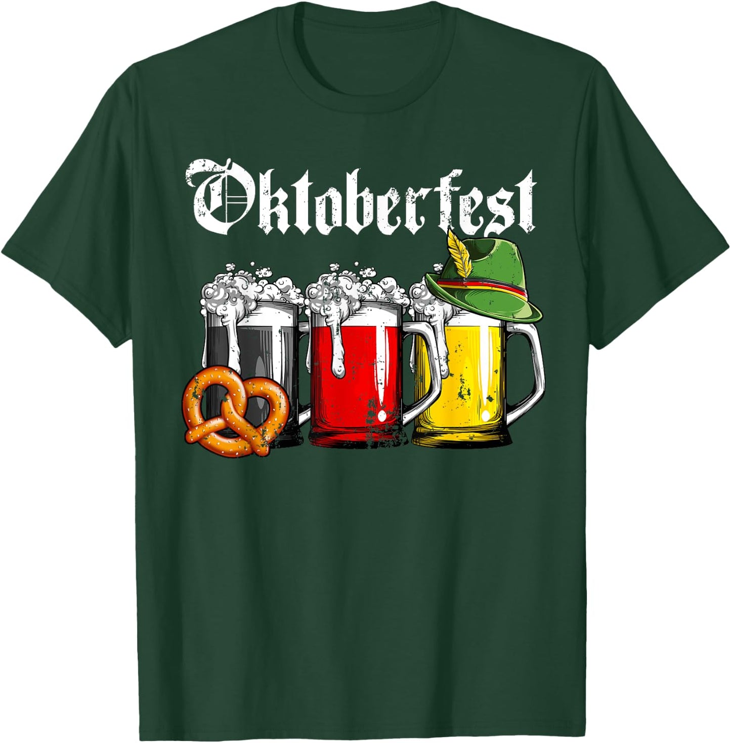 Oktoberfest Beer German Flag Clothing Men Women Drinking Mug T-Shirt - T-Shirt | Forest