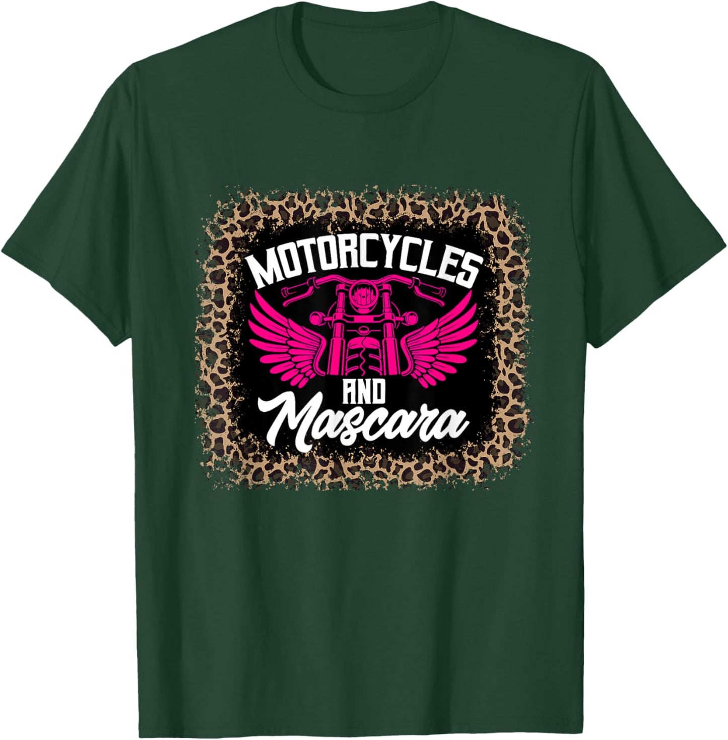 Motorcycle And Mascara Shirt Leopard Print T-Shirt - T-Shirt | Forest