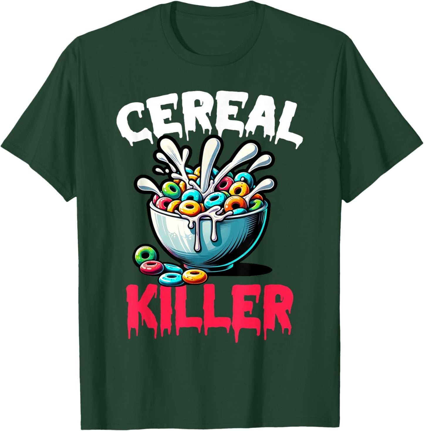 Cereal Killer Funny Adult Humor Print T-Shirt - T-Shirt | Forest