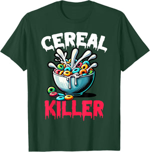 Cereal Killer Funny Adult Humor Print T-Shirt - T-Shirt | Forest