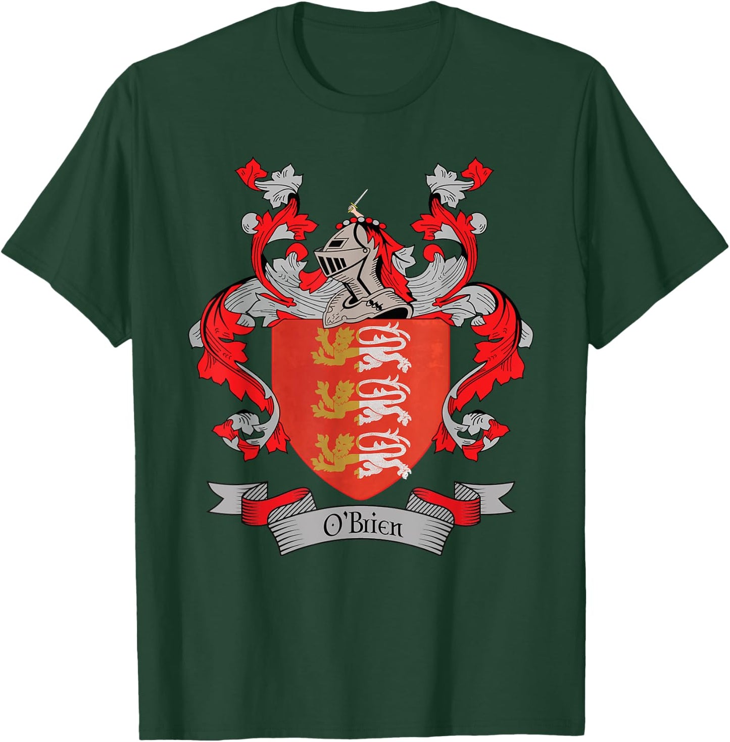 O'Brien Coat of Arms | O'Brien Surname Family Crest T-Shirt - T-Shirt | Forest