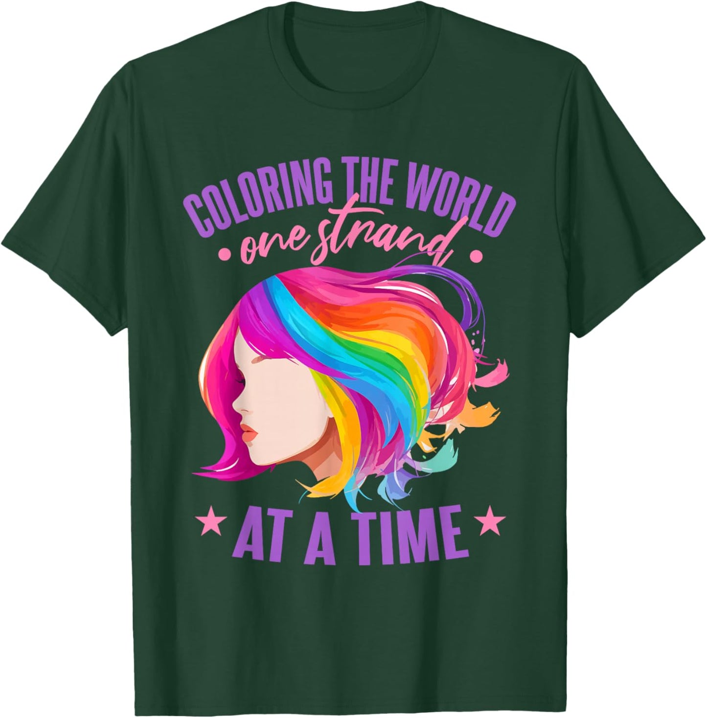 Cosmetology Hair Stylist T-Shirt - T-Shirt | Forest