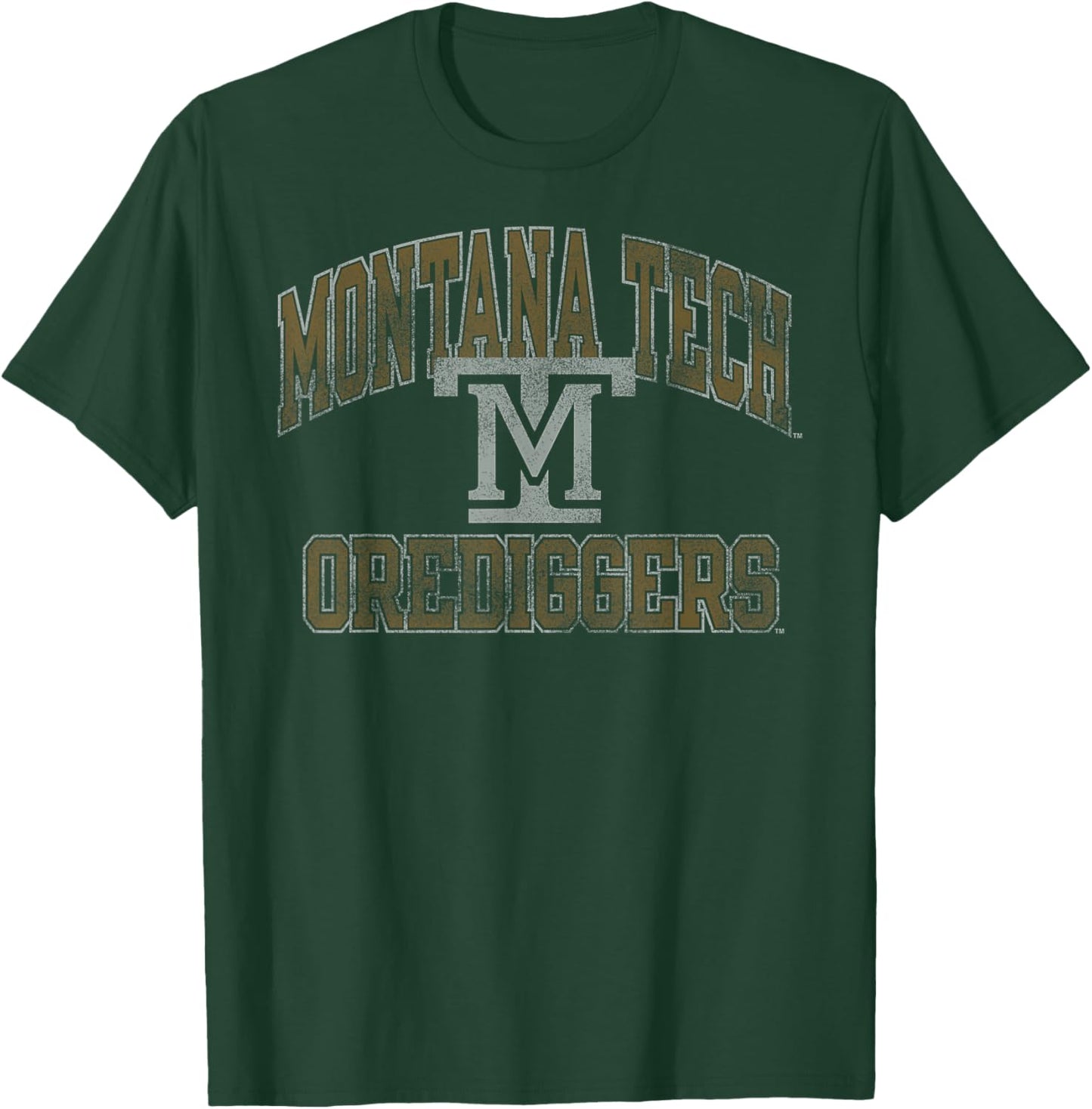 Montana Tech Orediggers Vintage Worn Green T-Shirt - T-Shirt | Forest