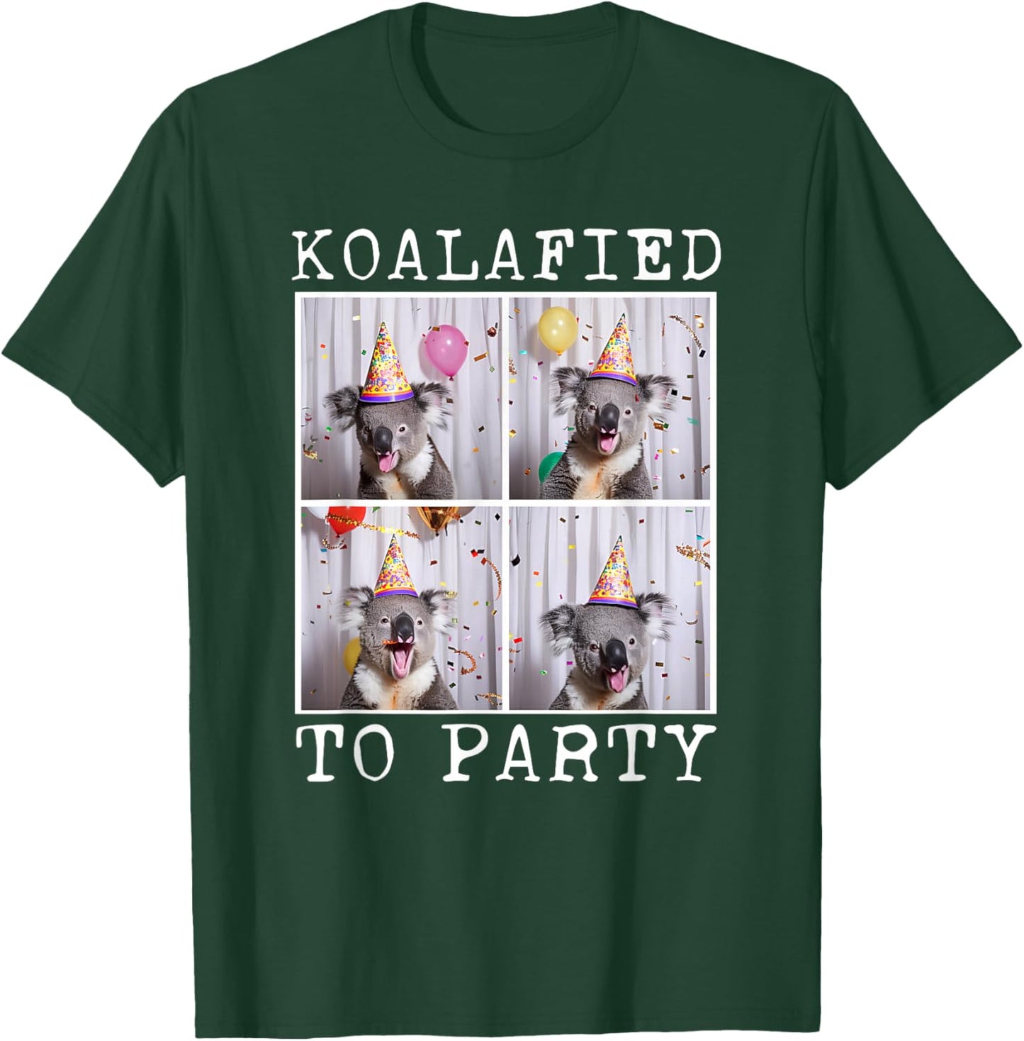 Koala Birthday Australian Animal Koalafied To Party T-Shirt - T-Shirt | Forest