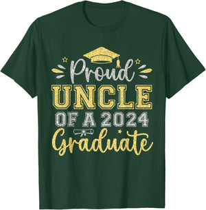Proud Uncle of a 2024 Graduate Senior Graduation Men T-Shirt - T-Shirt | Forest