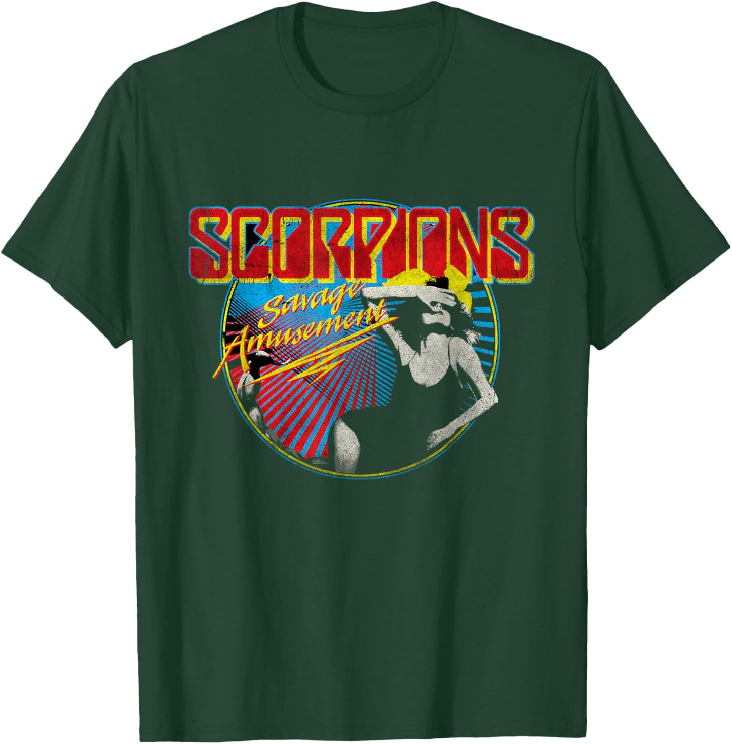 Offizielles Scorpions Savage Amusement T-Shirt - T-Shirt | Forest