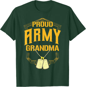 Proud Army GrandMa Shirt Military Pride T Shirt T-Shirt - T-Shirt | Forest