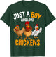 Just a Boy who loves Chickens Kids Boys Chicken T-Shirt - T-Shirt | Forest