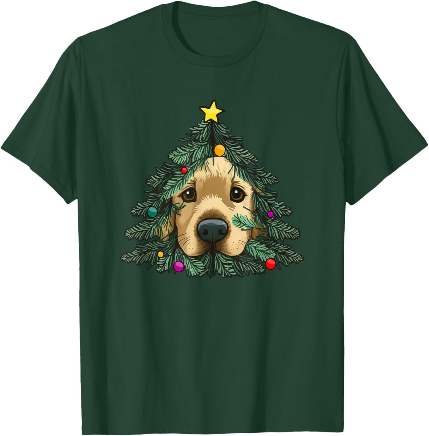 Golden-Retriever-Puppy in Christmas tree T-Shirt - T-Shirt | Forest