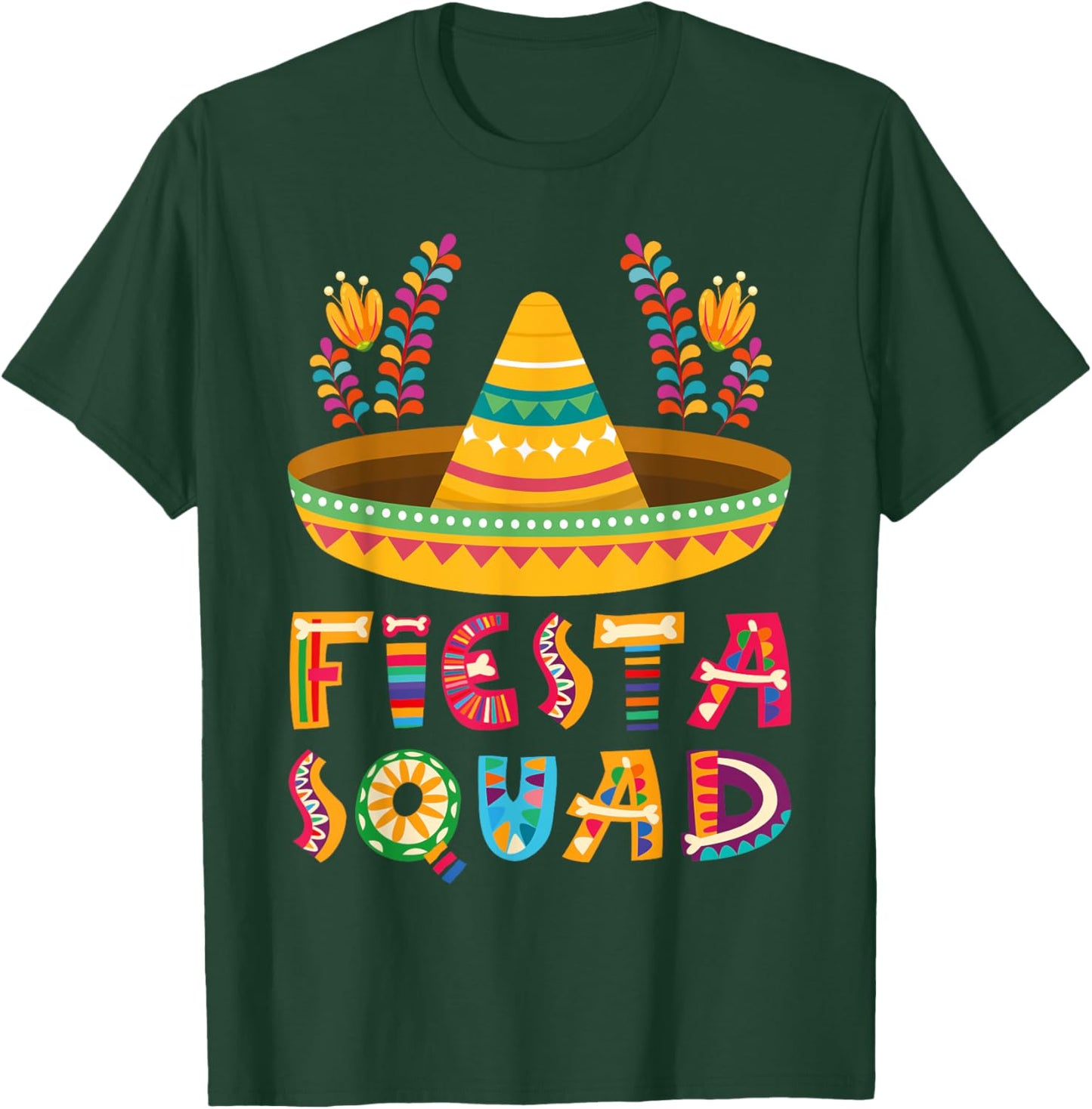 Cinco de Mayo , Fiesta Squad Mexican Party Cinco de mayo T-Shirt - T-Shirt | Forest