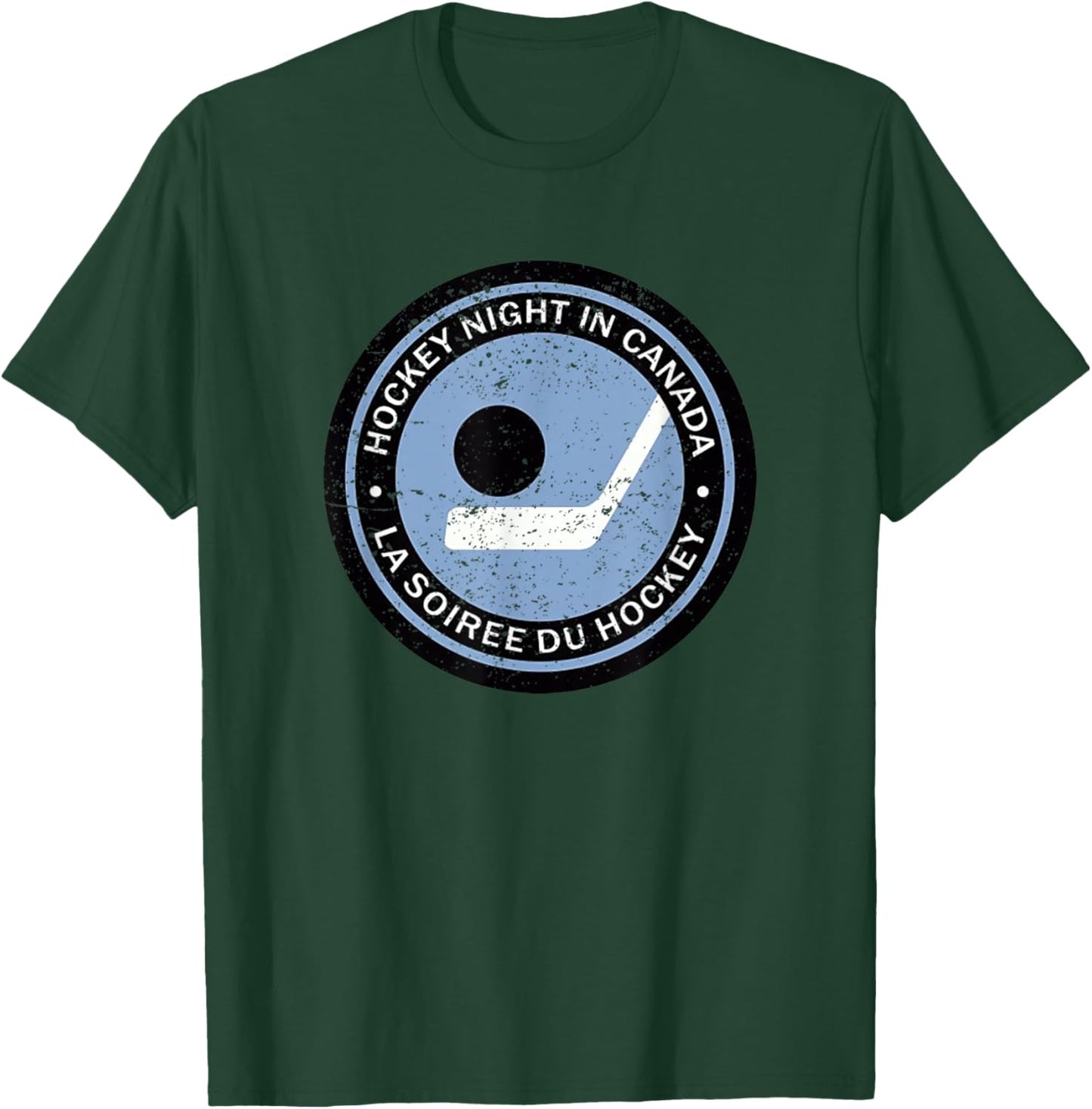 Vintage Retro Hockey Night in Canada Hockey Player Team T-Shirt - T-Shirt | Forest