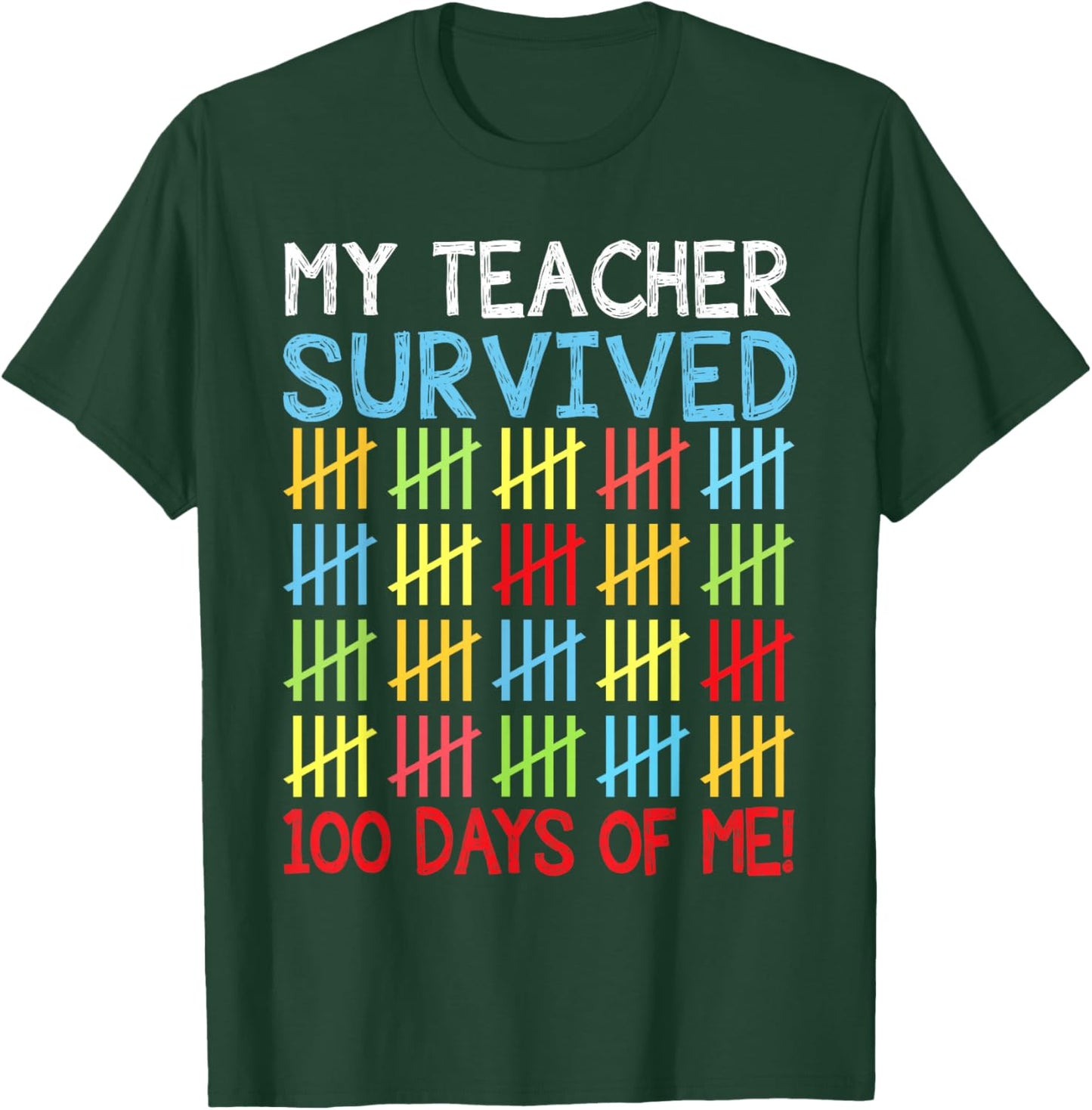 100 Days of School Kids Boys 100th Day of School Costume T-Shirt - T-Shirt | Forest