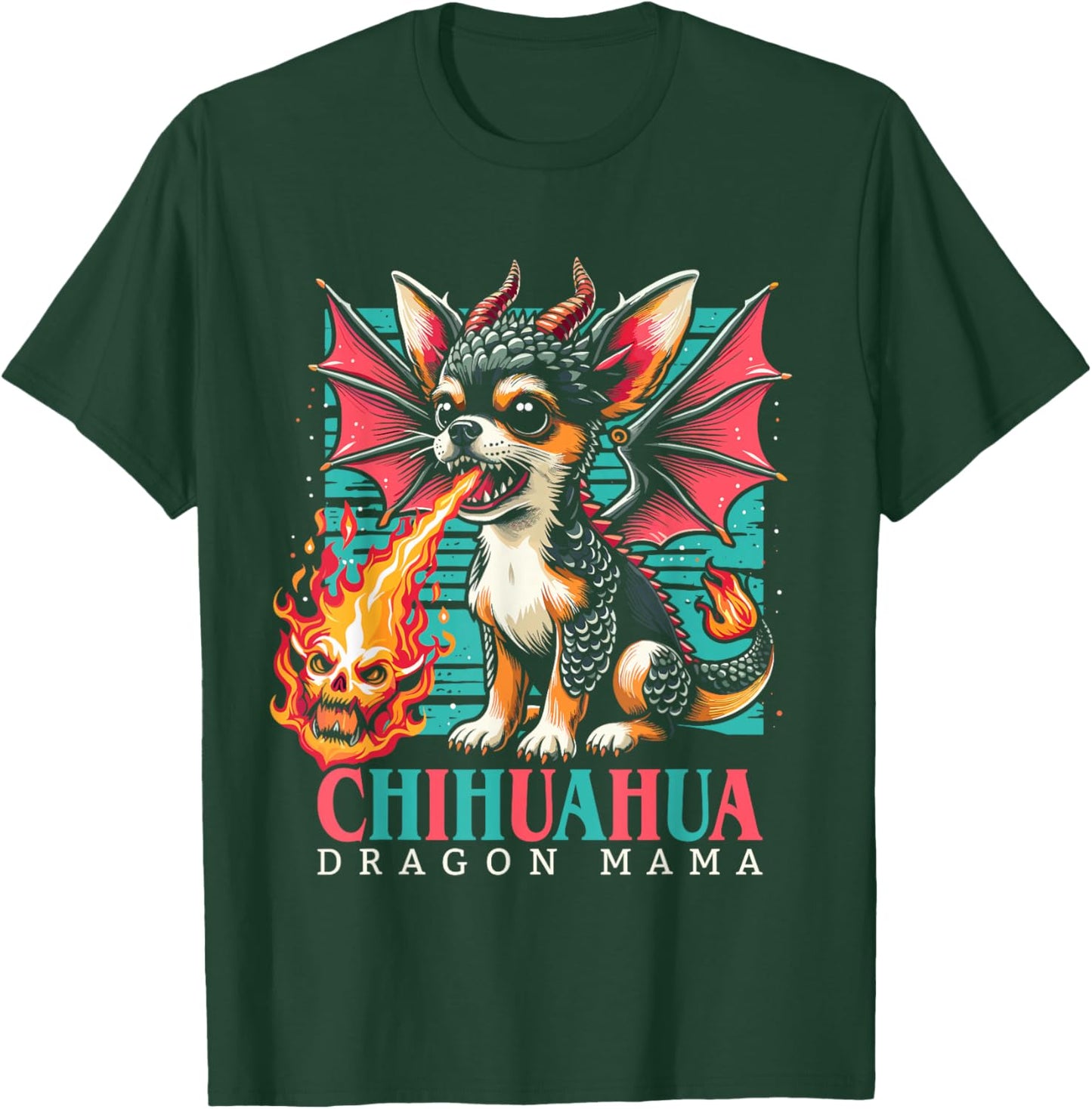 Chihuahua Dog Mama Funny Lap Dragon Women, Girls T-Shirt - T-Shirt | Forest