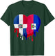 Dominican Republic Haiti Flag Heart Citizen Patriot T-Shirt - T-Shirt | Forest