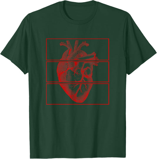 Aesthetic Heart Art Soft Grunge Teen Girls Women Clothes T-Shirt - T-Shirt | Forest