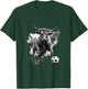 Bull Playing Soccer Animal T-Shirt - T-Shirt | Forest