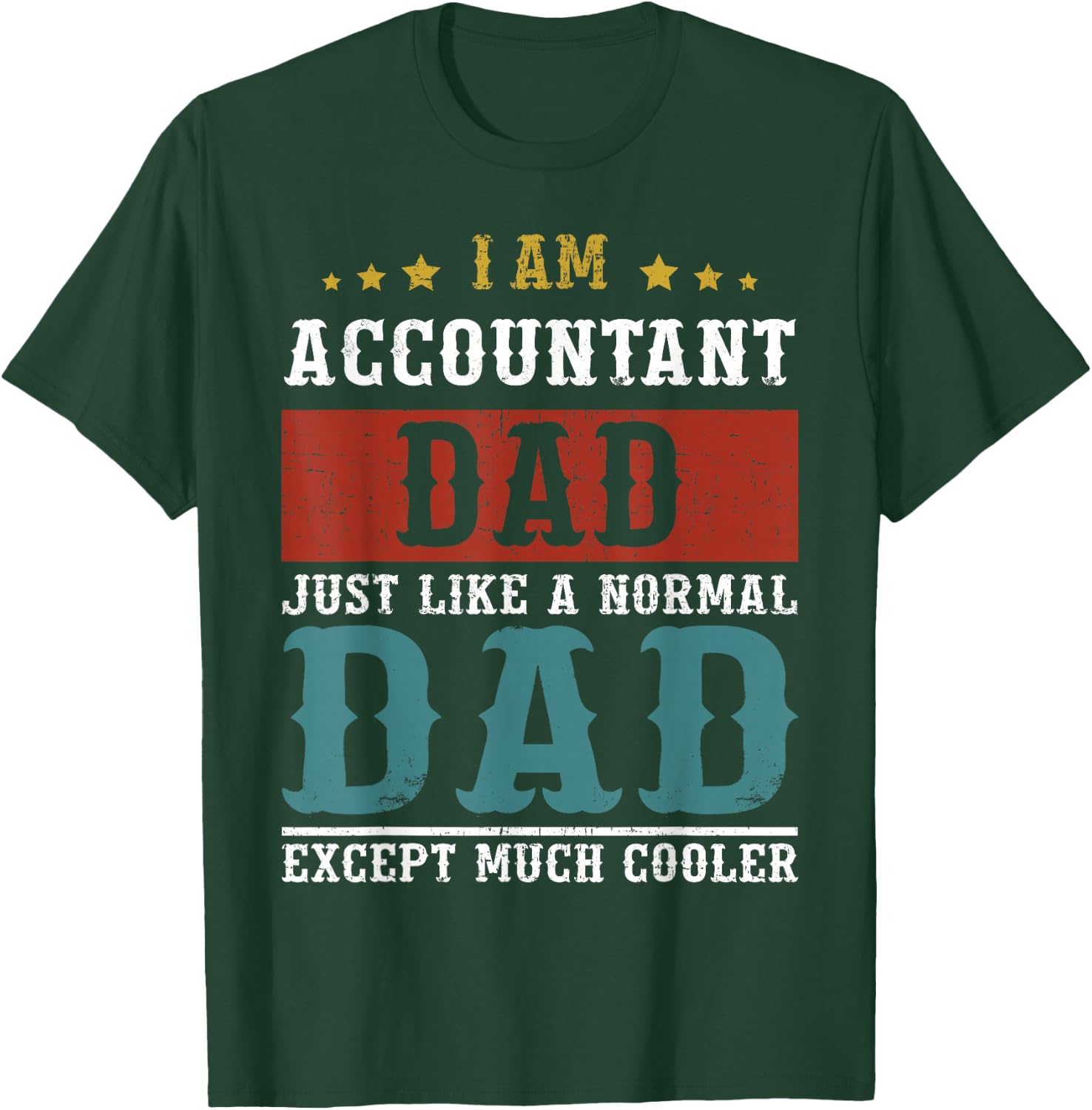 ACCOUNTANT DAD Fathers Day Daddy T-Shirt - T-Shirt | Forest