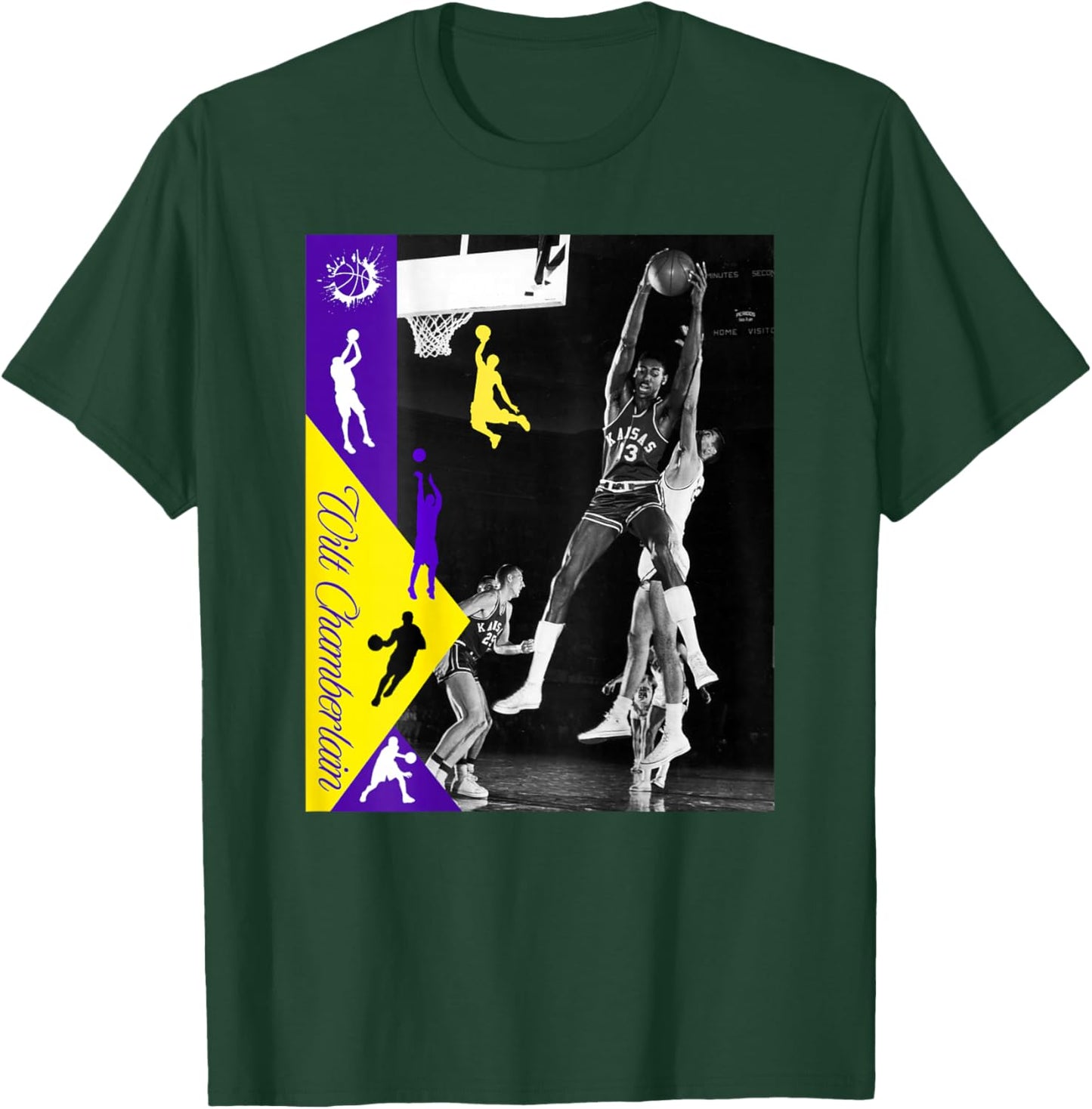 Wilt Chamberlain_NBA_002_Back Printed T-Shirt - T-Shirt | Forest