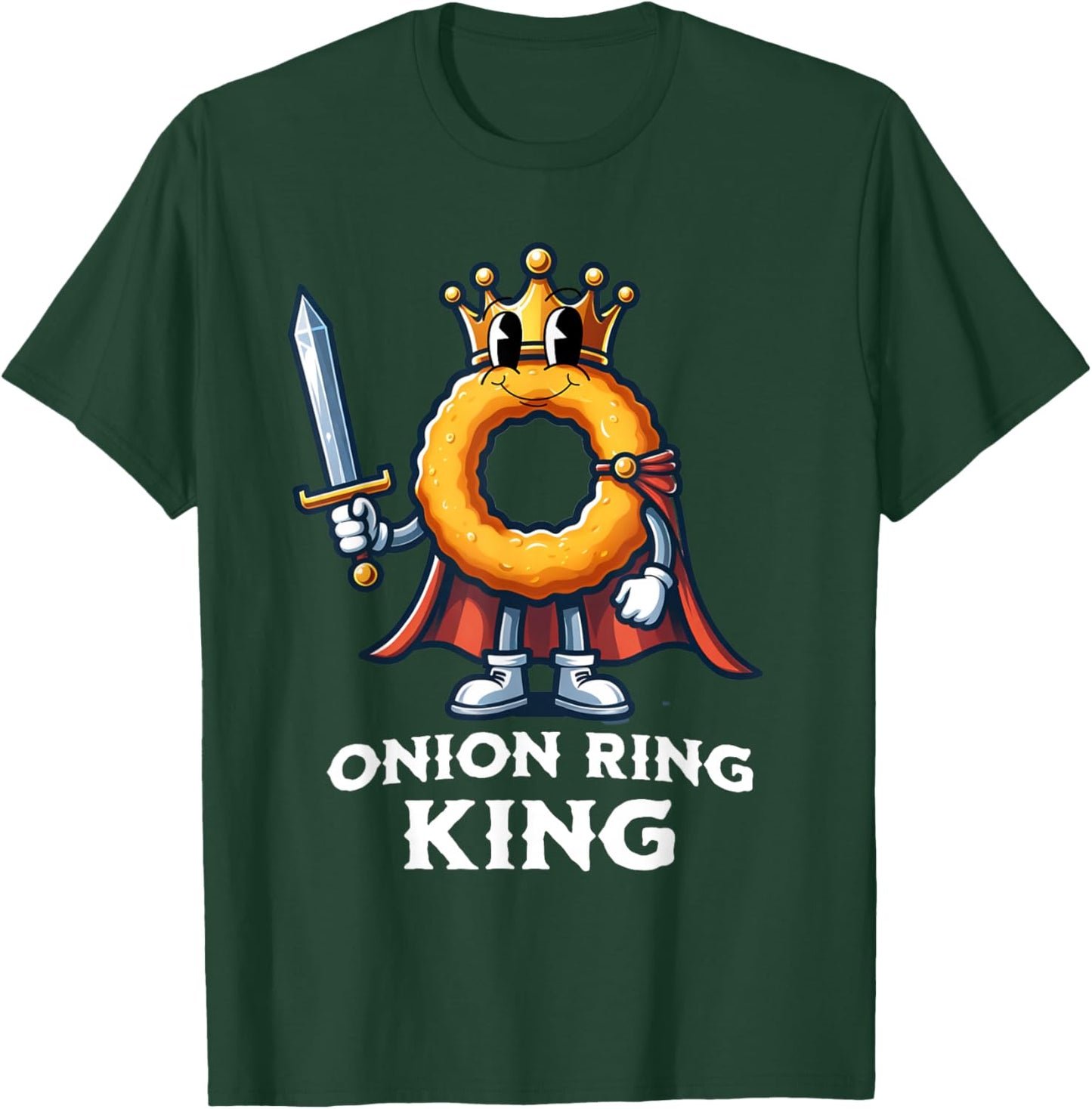Onion Ring King Funny Fried Onion Rings Food T-Shirt - T-Shirt | Forest