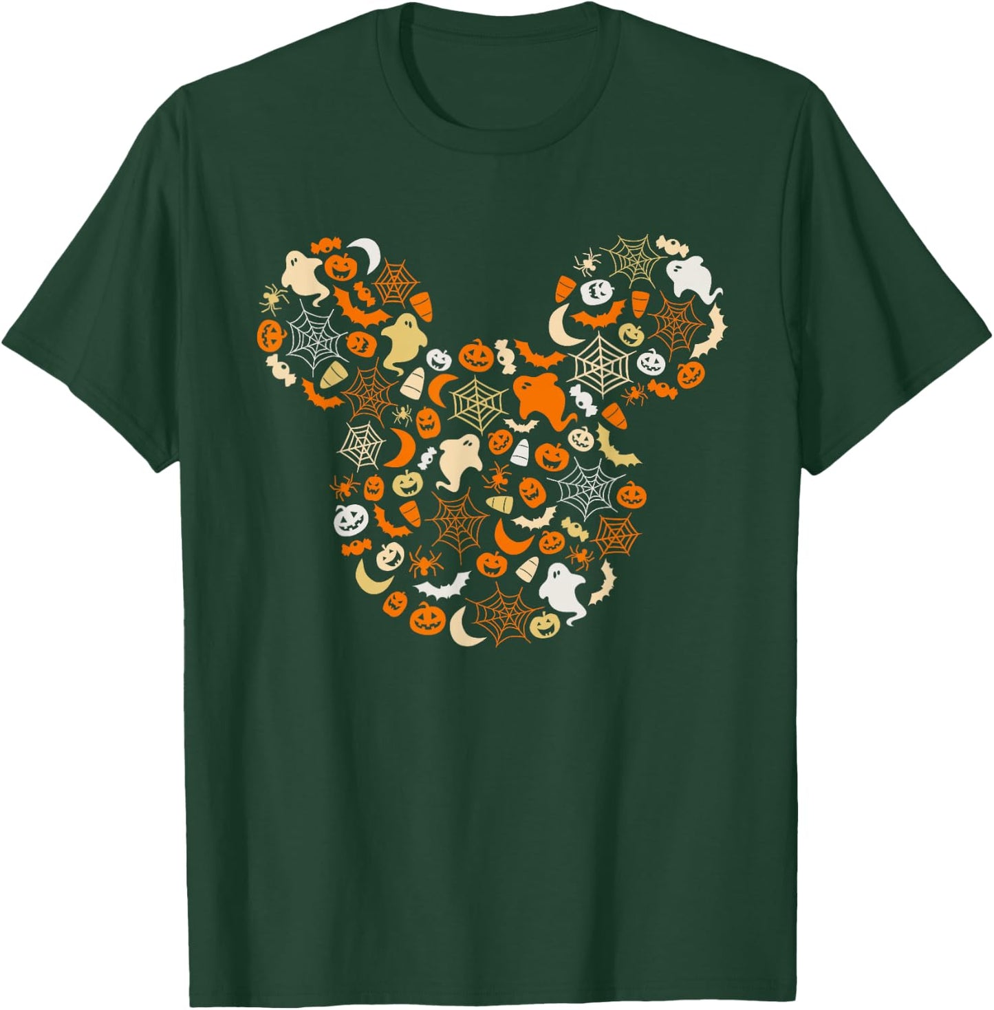 Disney Mickey Mouse Halloween Ghosts Pumpkins Spiders Small T-Shirt - T-Shirt | Forest