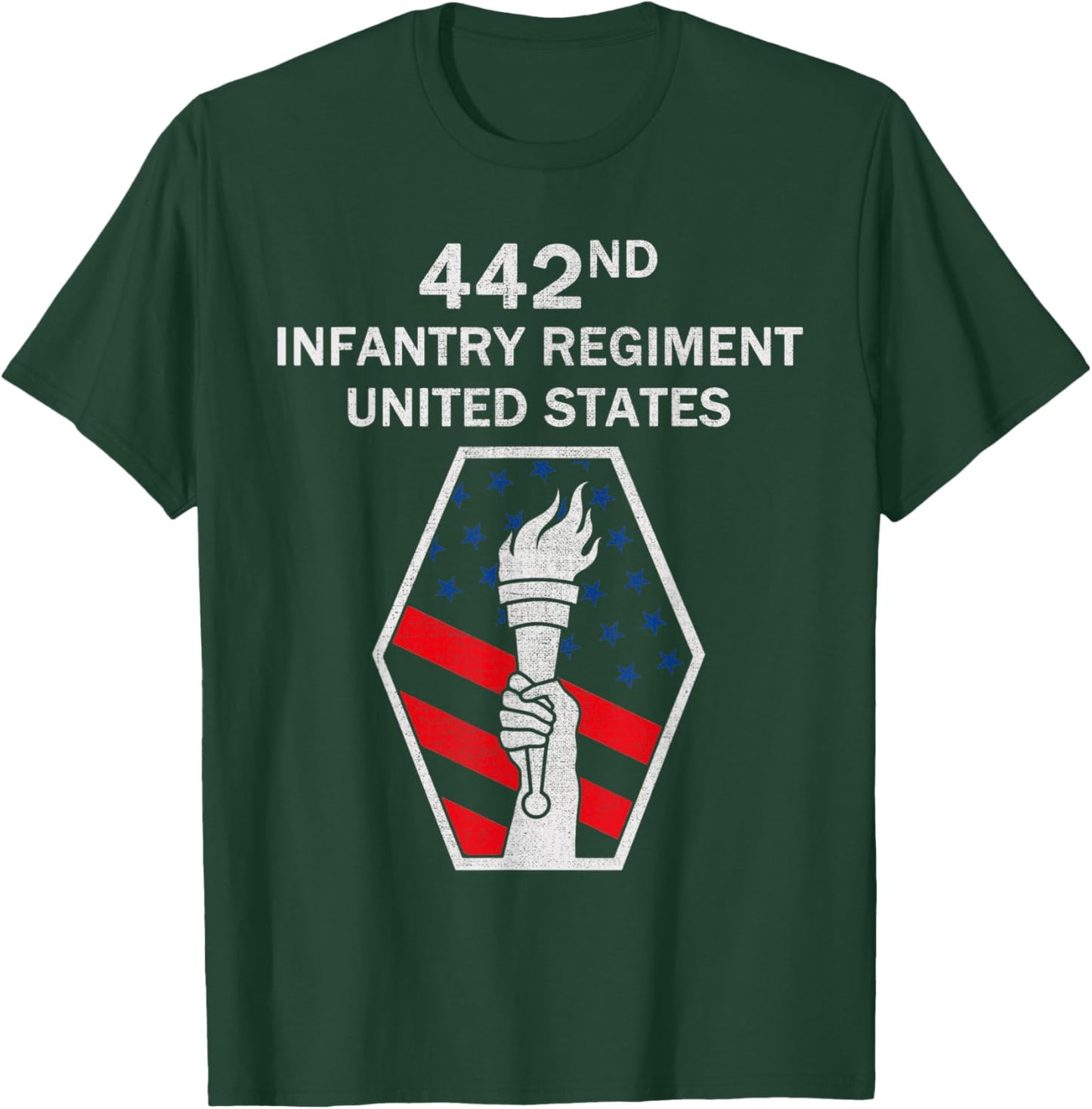 442nd Infantry US Military Combat Infantryman WWII Veteran T-Shirt - T-Shirt | Forest