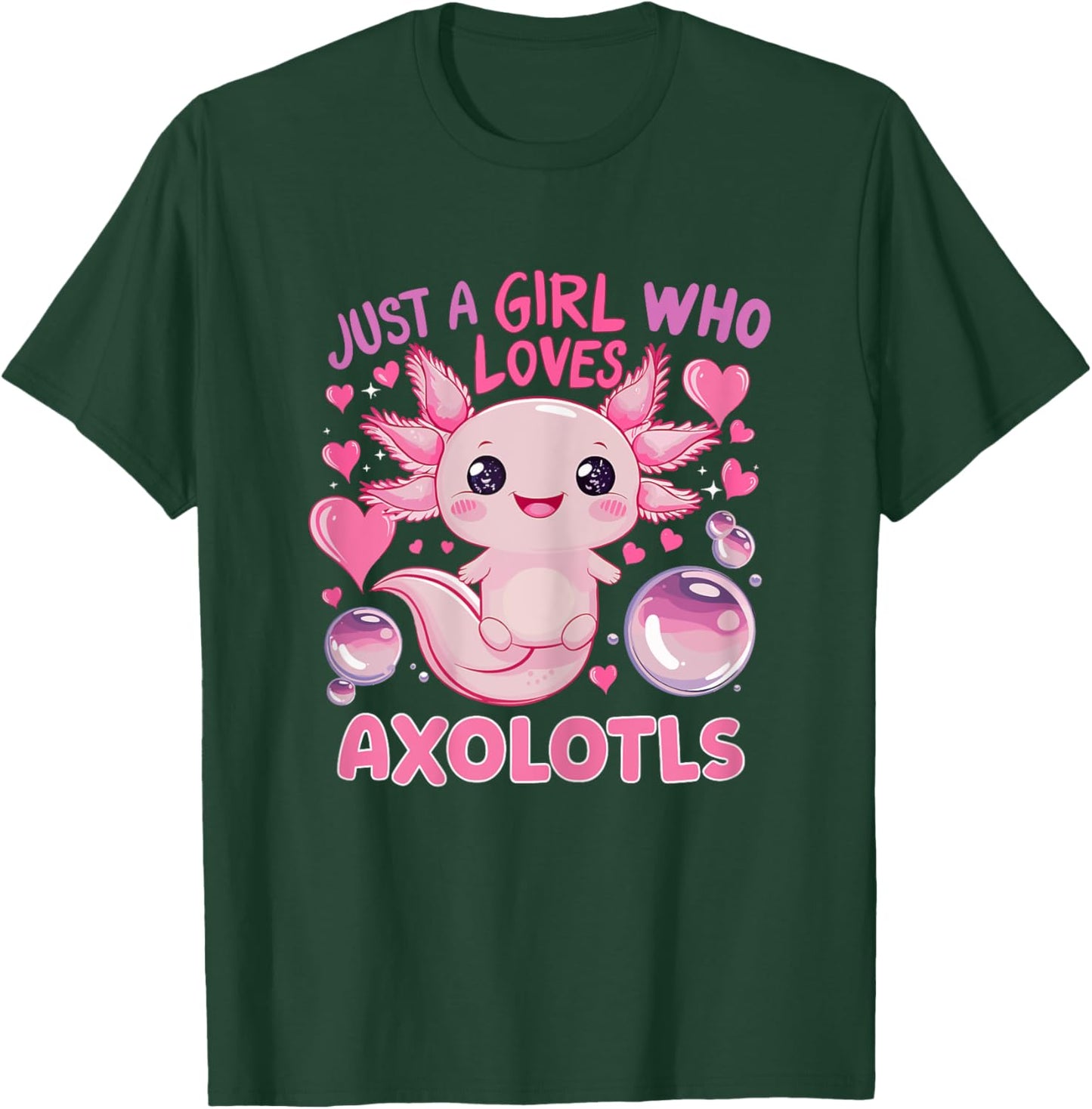 Axolotl Just A Girl Who Loves Axolotls T-Shirt - T-Shirt | Forest