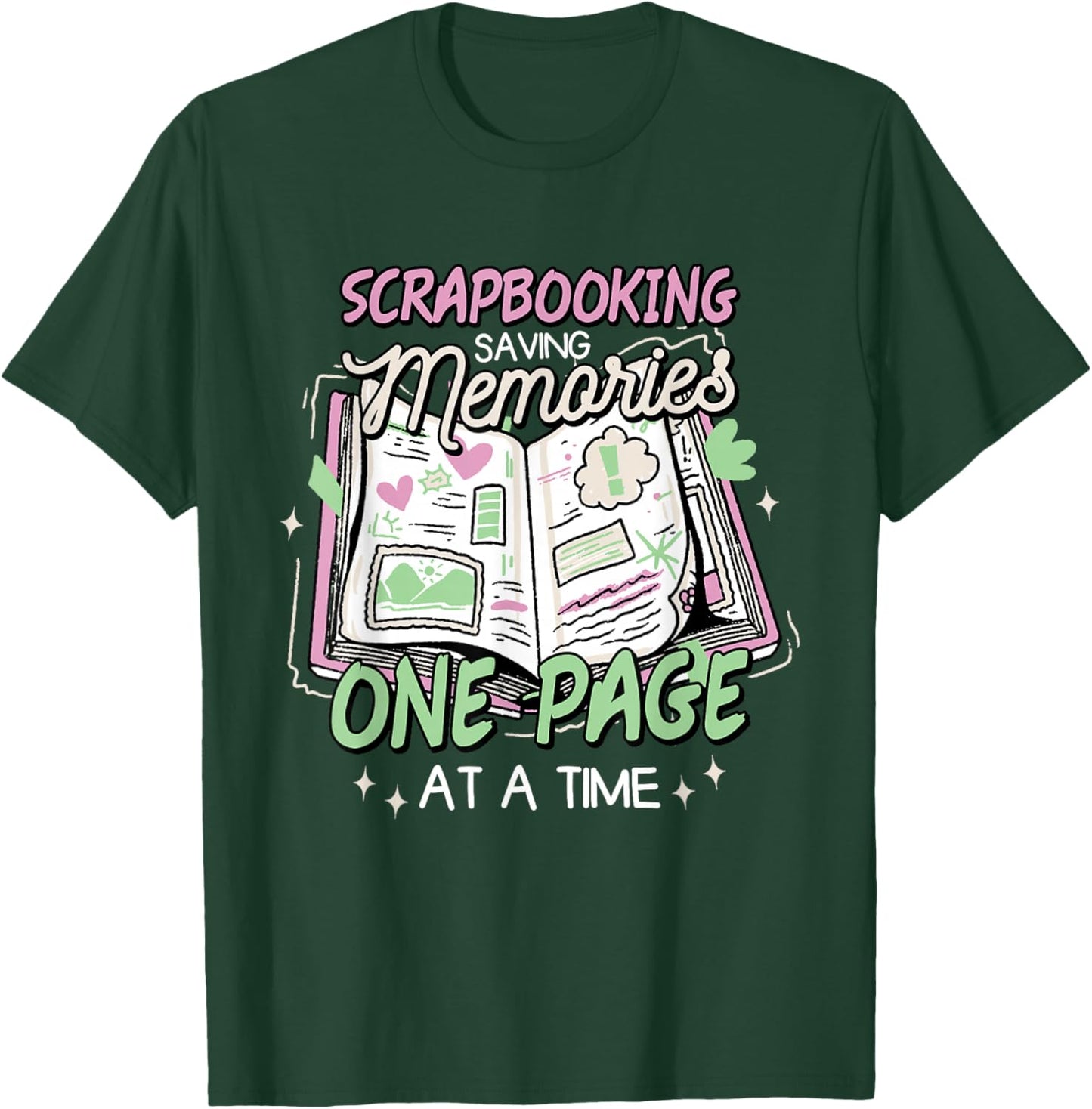 Scrapbooking & Crafty Scrapbook Enthusiast Design -Adults , Black, Small, Short Sleeve, , Modern Scrapbooking, Lover, Birthday T-Shirt - T-Shirt | Forest