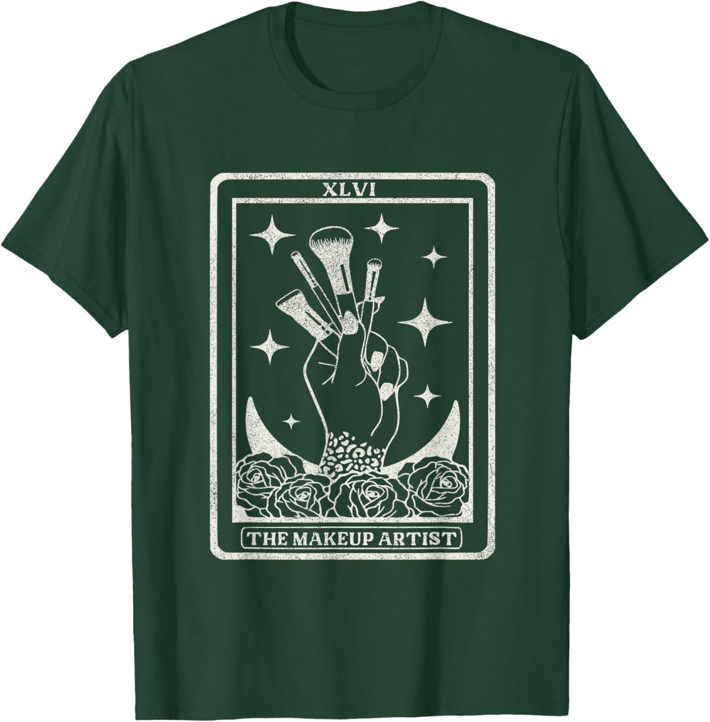Vintage The Makeup Artist Tarot Card MUA The Makeup Artist T-Shirt - T-Shirt | Forest