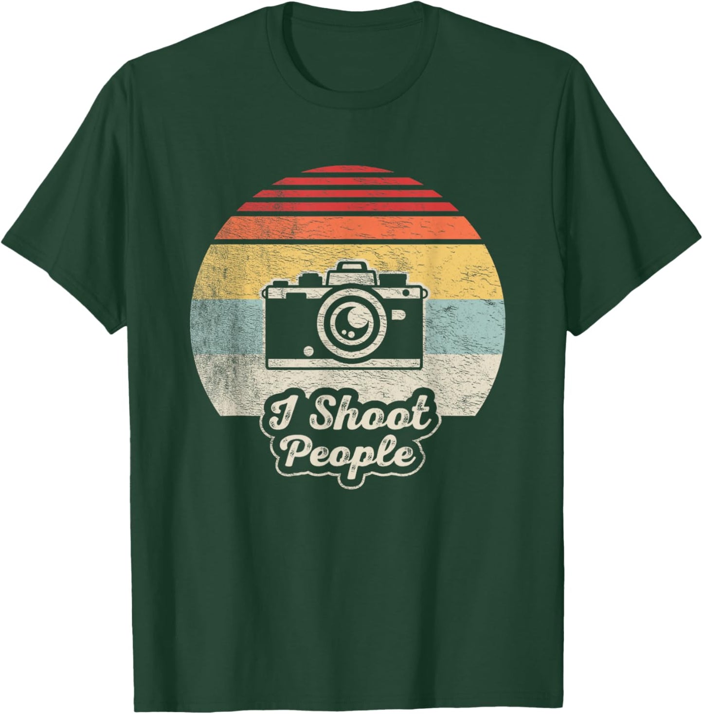 Retro Vintage Funny Photographer Camera Shirt I Shoot People T-Shirt - T-Shirt | Forest