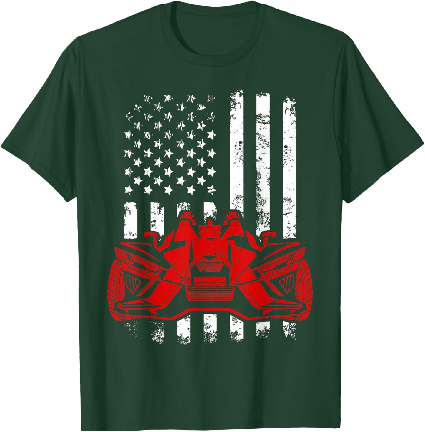 USA Flag Slingshot Car Drivers Lovers American Sling shot T-Shirt - T-Shirt | Forest