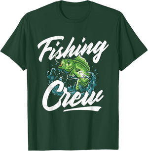 Fishing Crew - Redfish Fisherman Fish Lover Angling Angler T-Shirt - T-Shirt | Forest