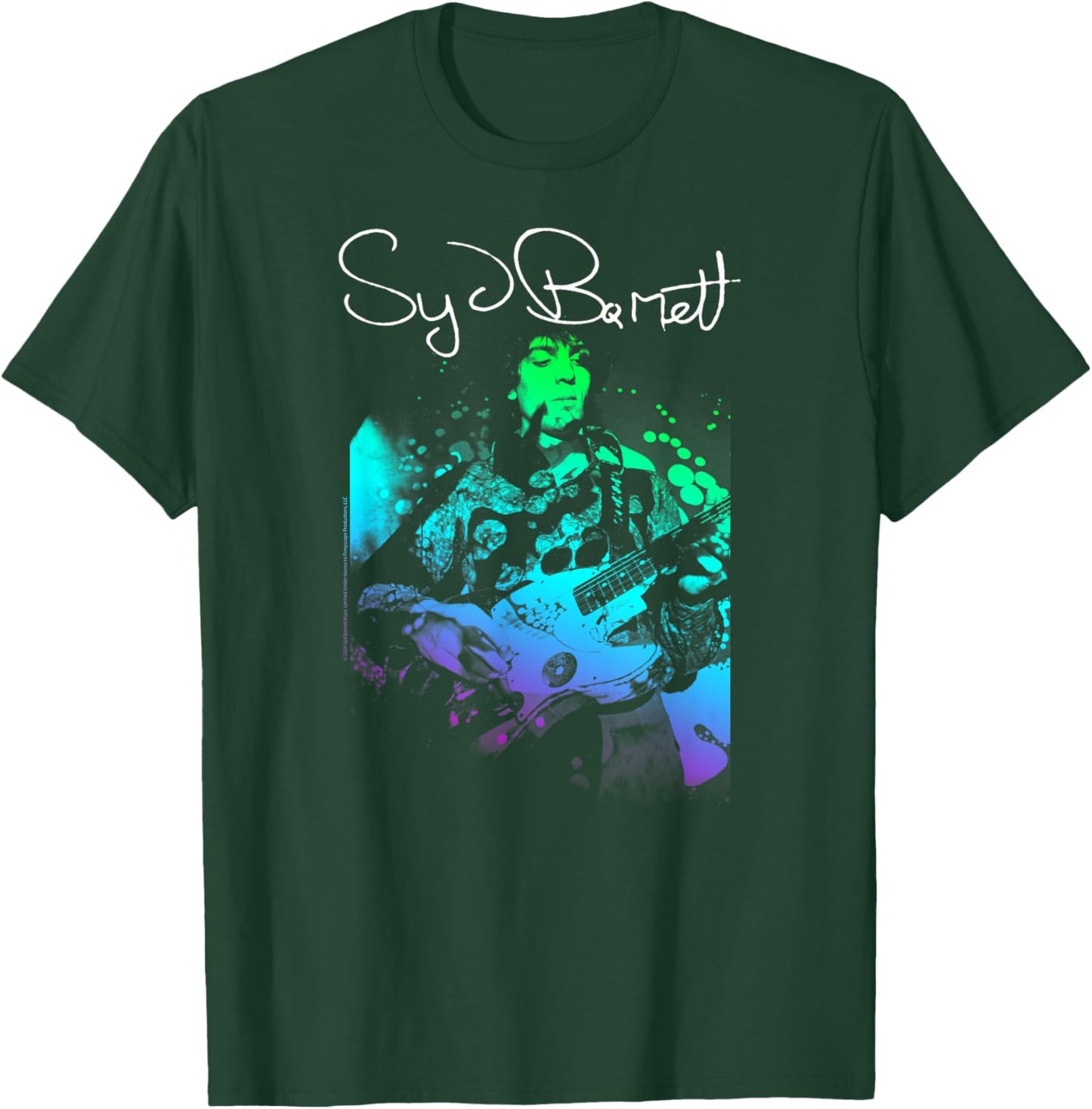 Syd Barret Colorful Portrait with Guitar T-Shirt - T-Shirt | Forest